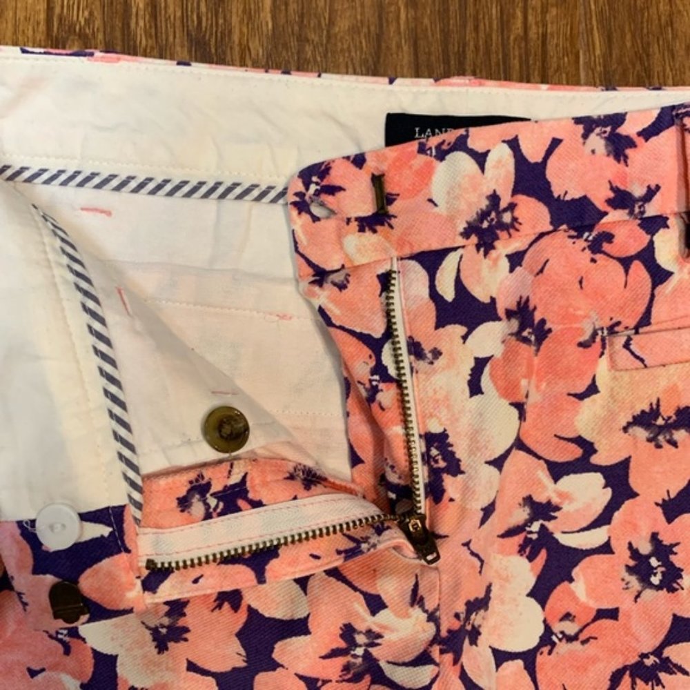Lands’ End pink and purple floral Bermuda shorts - Picture 5 of 7